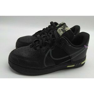 Nike Air Force 1 Low React GS Black Volt Purple CD6960-001 Size 5.5Y / Women’s 7